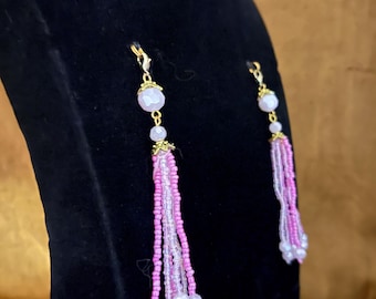 Baby Pink Clip-On Burlesque Tassels - Bauble Style 4”