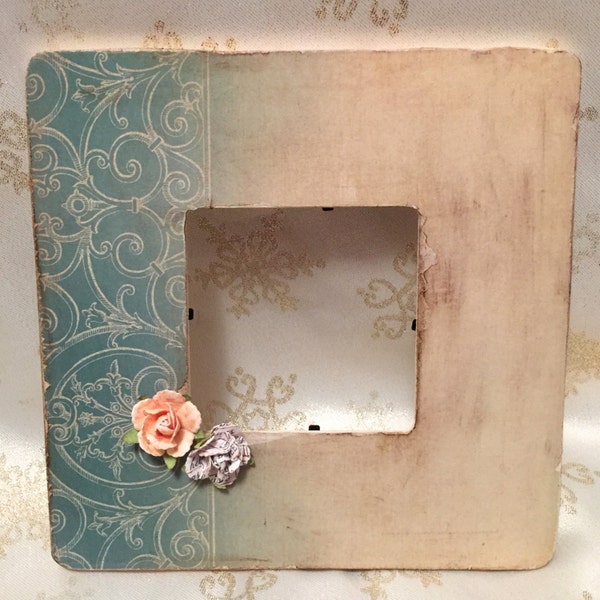 Wedding Frame Teal Wedding Decor Rustic Wedding Decor Mother's Day Frame Mother's Day Gift Flower Picture Frame Birthday Frame Grandma Frame