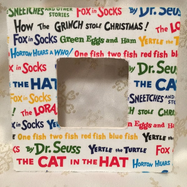 Tattered Dr. Seuss Grinch Cat in Hat Fox in Socks Picture Frame