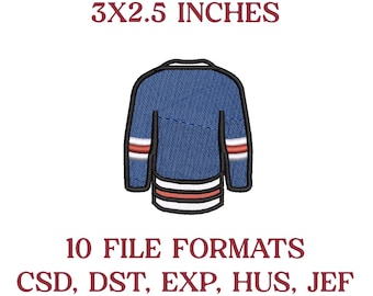 Archivo de diseño de bordado de camiseta de hockey