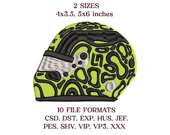 Archivo de diseño de bordado del casco de Lando Norris