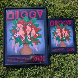 Vintage Cipher Floral Poster] [Secret Puzzle Wall Art] [Dark Cottagecore Home Decor] [The Adventures of Fungy Poster Series