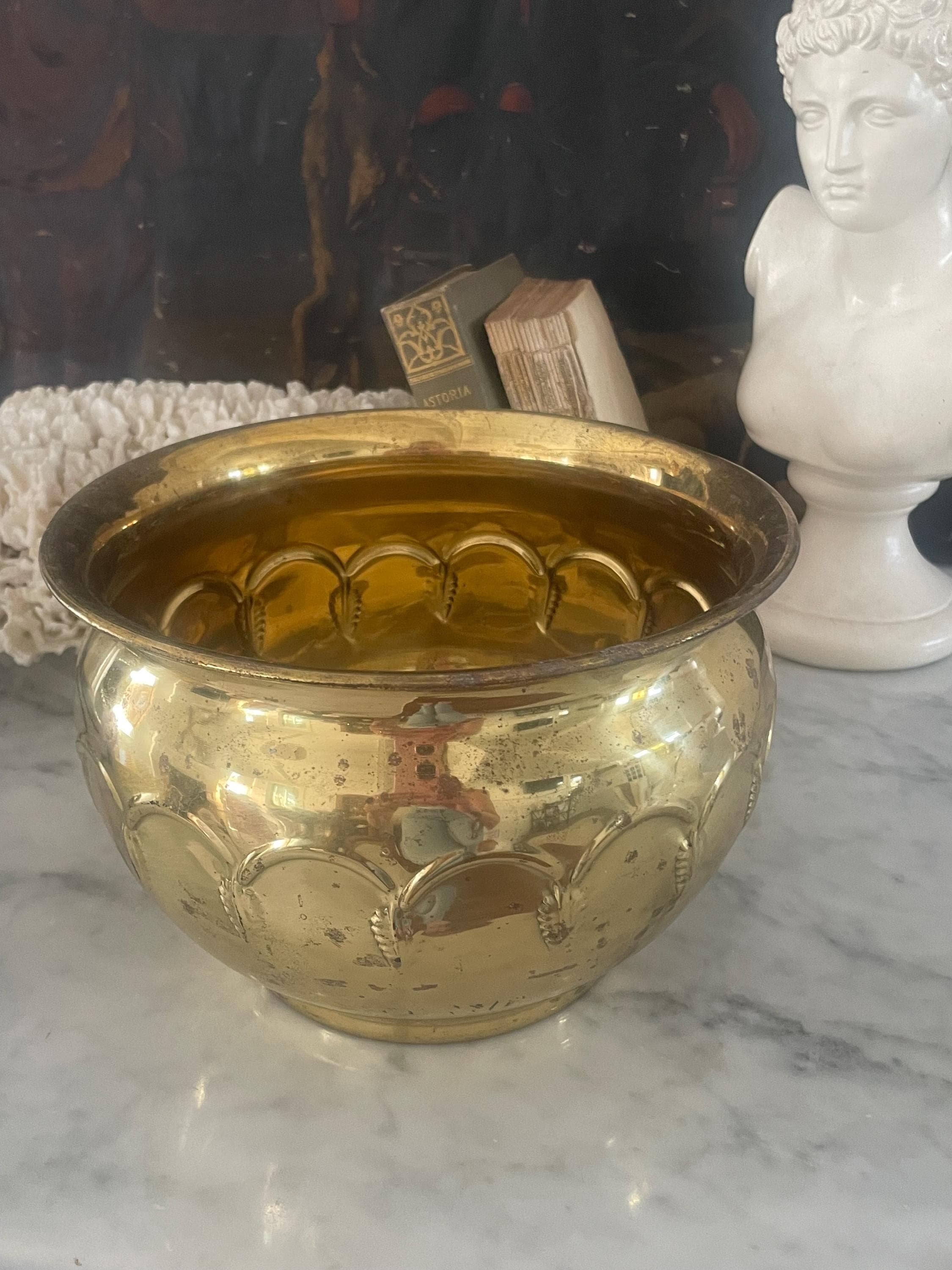 Vintage Brass Planter - Etsy