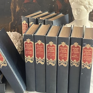 Memoirs of the Courts of Europe. Antique Books. Marie Antoinette. Vintage Book Set. Instant Library.