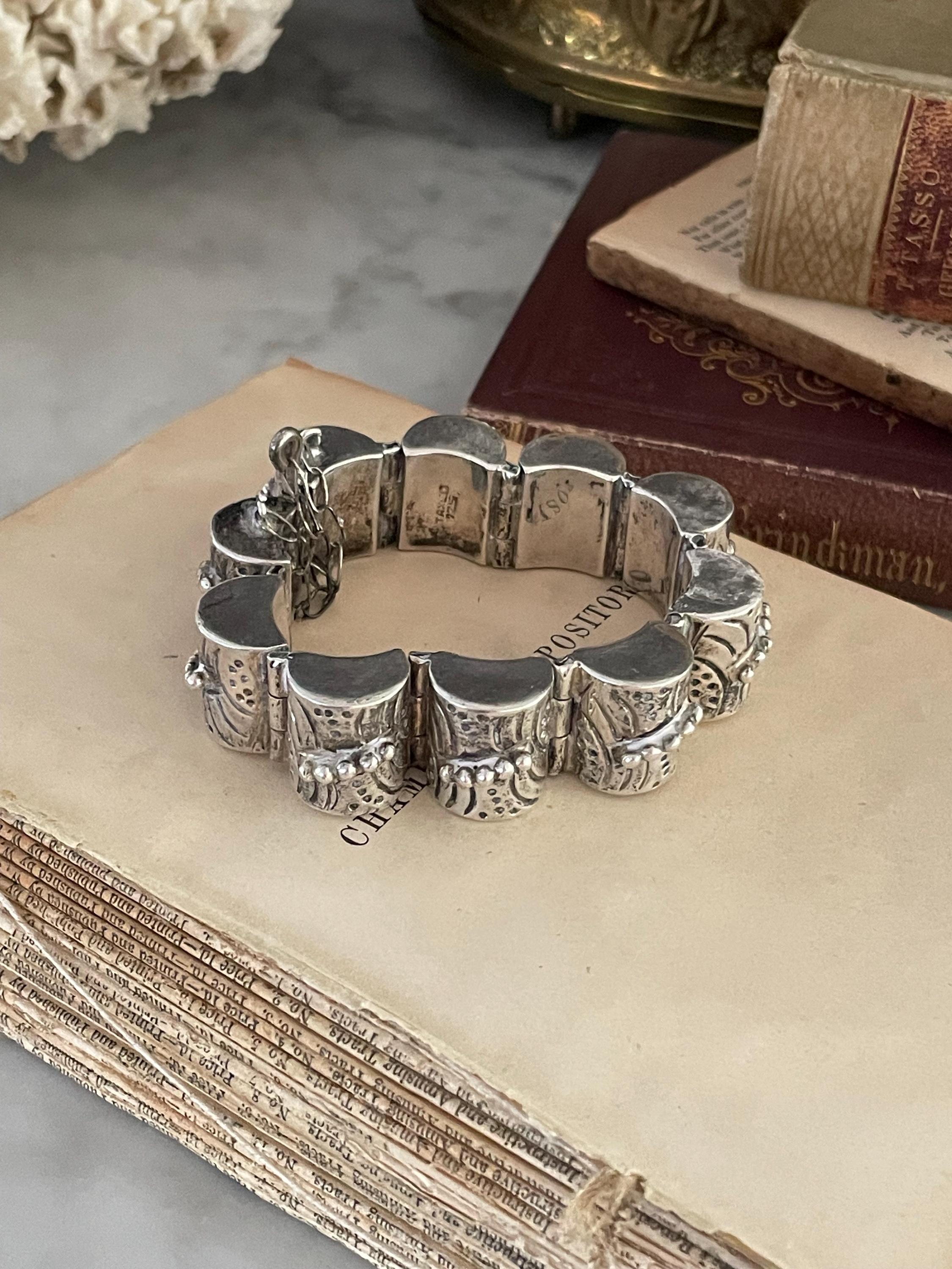 Taxco Silver Jewelry Vintage Bracelet - Etsy