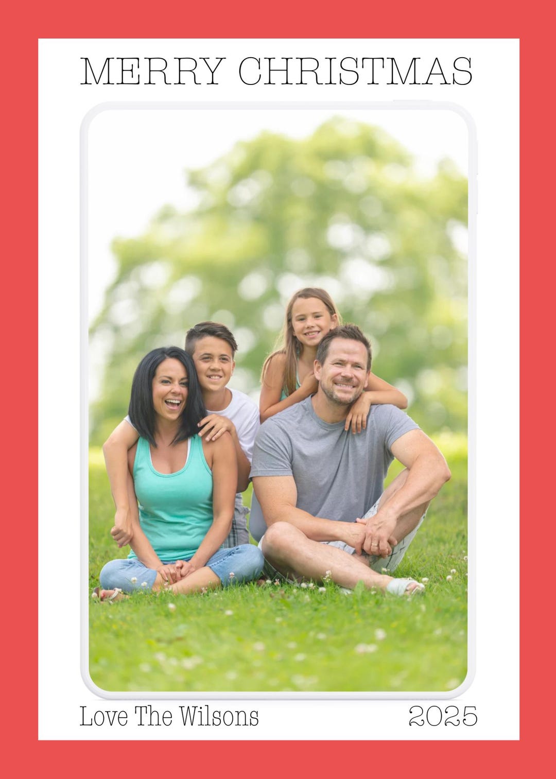 Editable Family Christmas Card • Canva Template • Printable Holiday ...