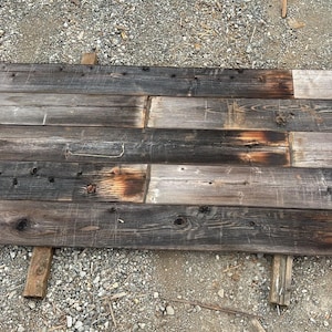 10 Boards - Reclaimed Wood Planks - Signs, Crafts, Birdhouse, Wainscoting - 1x8&quot; x 40&quot; Long - Redwood Barnwood