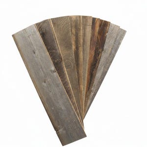Reclaimed Wood Planks - Weathered Gray Barn Wood - Rustic Wall Decor - DIY Project Material