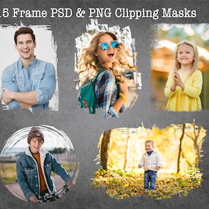 15 Grunge Frame PNGs, Grunge Frame PSD, Grunge Frame Clipart