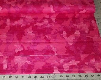 Hot Pink Camouflage Snuggle Flannel Fabric 100% Cotton Flannel Fabric By The Yard