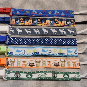 Nuk clips/pacifier clips/binki clip/soothie/infant pacifier clips B5 Blue Boats Comics Dots Whale Boho Celtics Sports Red Hair Bill Football