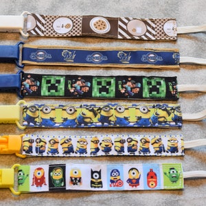 Nuk clips/pacifier clips/binki clip/soothie/infant pacifier clips M2 Milk and Cookies Milwaukee Brewers Mini Heroes