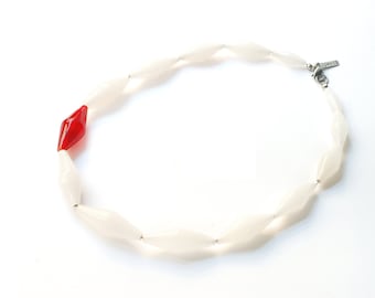 Glass beaded necklace - glass lampwork necklace - glass murano necklace