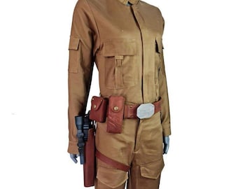 Women's Mandalorian Star wars Sabine Wren Han Solo Cosplay Costume With Leather Belt