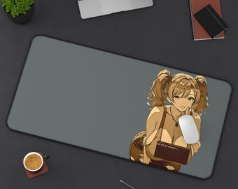 Anime AI Girl neopreen bureaumat, gamermuismat, leuk kantoordecor