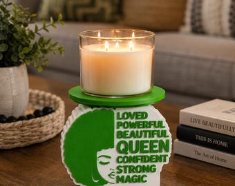 Afro Queen kaarsenhouder | 3D-printbare woondecoratie (3MF-bestand)