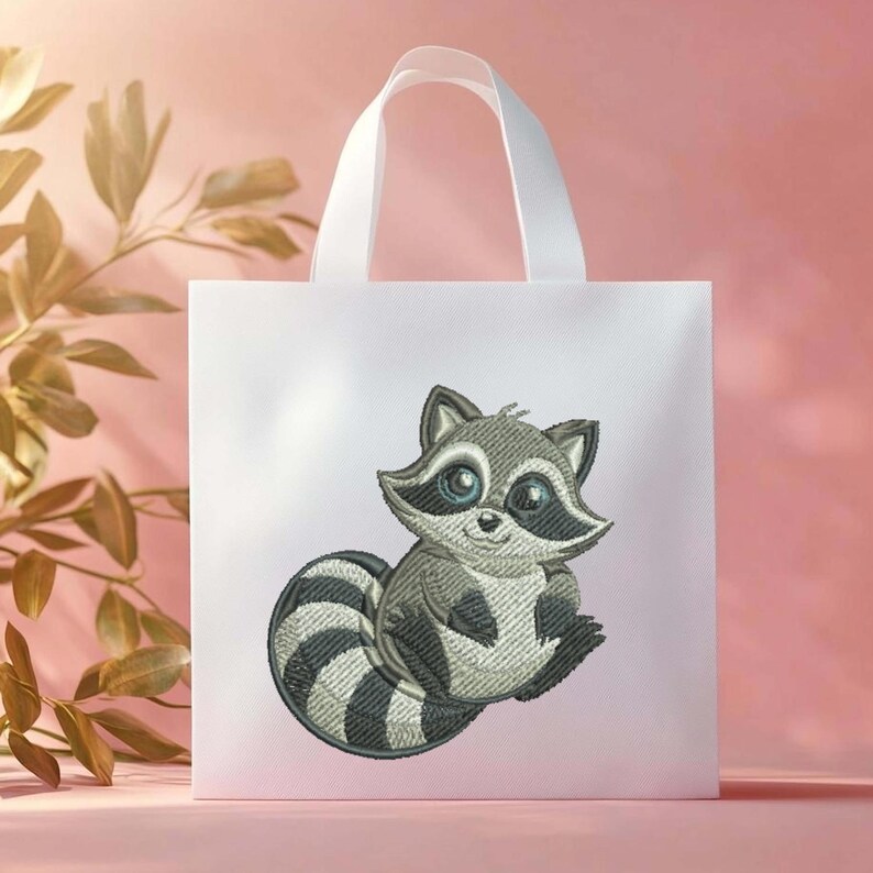 Cute Raccoon Machine Embroidery Designs Kawaii Raccoon Embroidery ...