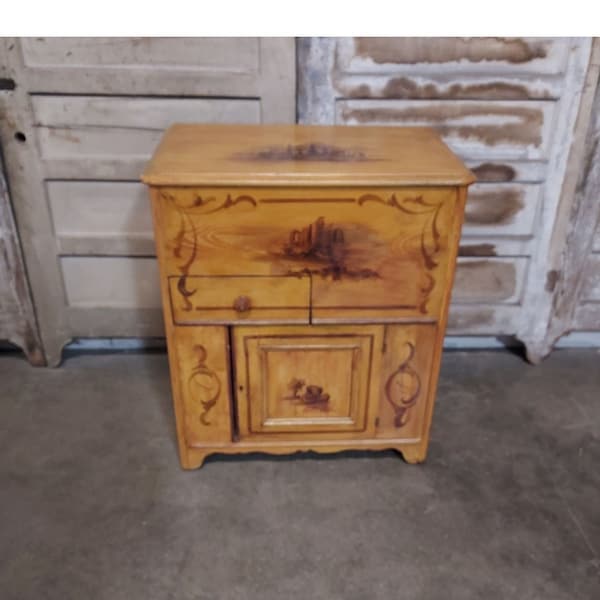 1890'S Paint Decorated Cottage Washstand # 187363 Shipping is not free please conatct us before purchase Thanks