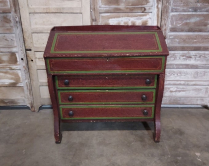 1840's Empire Drop Front Desk With Original Paint # 17366 Shipping is not a 1.00 Shipping is not free please contact us before purchase