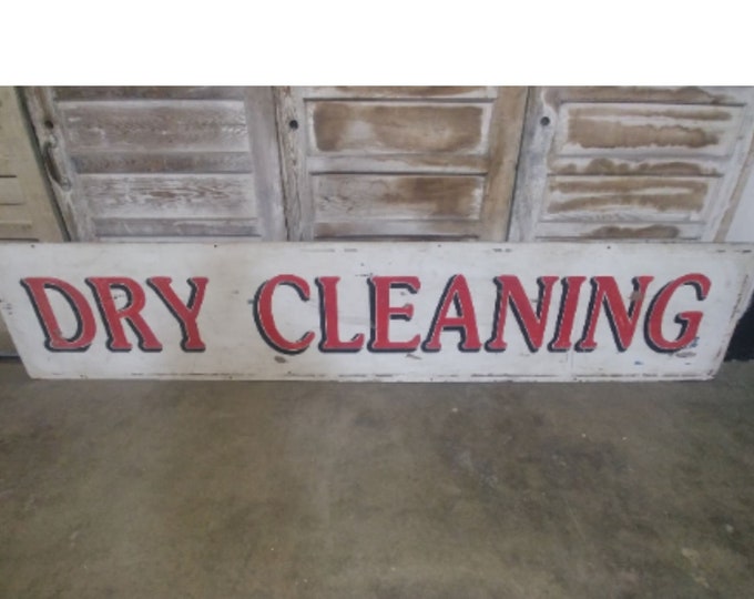 Vintage Dry Cleaning Sign # 183165 Shipping is not free please conatct us before purchase Thanks