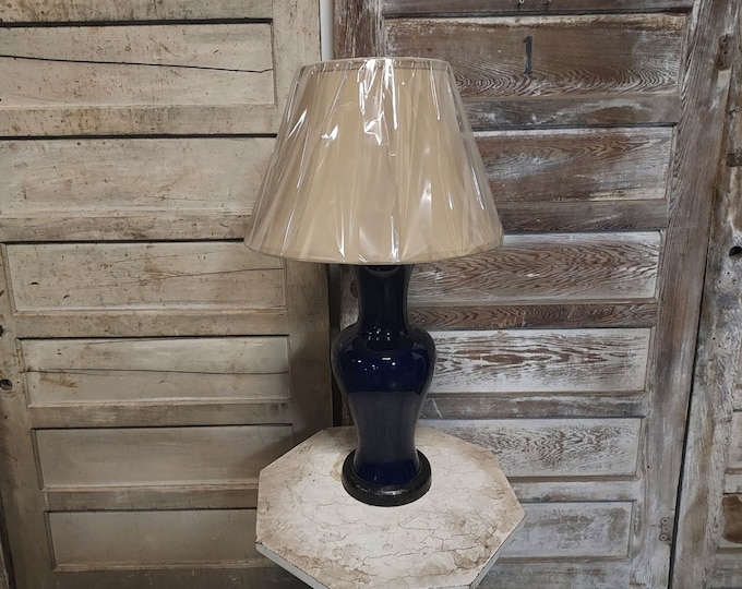 Stunning Blue Table Lamp # 184305 Shipping is not a 1.00 Shipping is not free please contact us before purchase Thanks