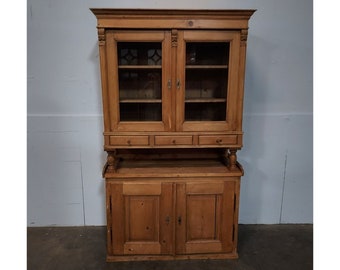 Nice Antique Pine Cupboard # 185400 Shipping is not a 1.00 Shipping is not free please contact us before purchase Thanks
