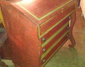 1840 39 s Empire Drop Front Desk With Original Paint 17366