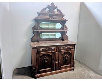 1850,s Walnut Marble Top Sideboard # 198119 Shipping is not a 1.00 Shipping is not free please contact us before purchase Thanks