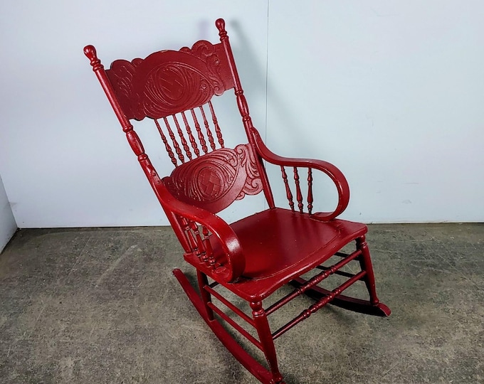 1890,s Oak Painted Spindle Back Rocking Chair # 194936 Shipping is not free please contact us before purchase Thanks