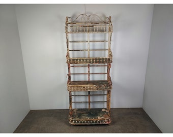 1930,S Rattan And Wicker Bakers Rack # 190049 Shipping is not a 1.00 Shipping is not free please contact us before purchase Thanks
