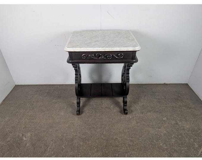 1860,s One Drawer Marble Top Table # 197562 Shipping is not a 1.00 Shipping is not free please contact us before purchase Thanks