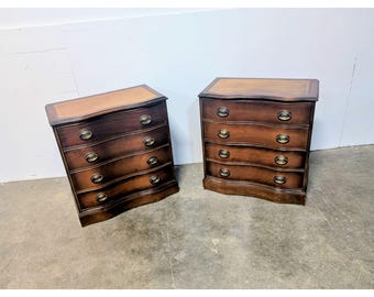 Pair Of 1940,s Four Drawer Chest Of Drawers / Night Stands # 199398 Shipping is not a 1.00