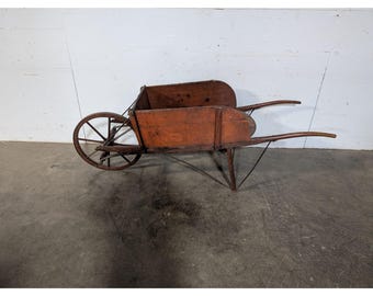 Mid 1800,s Primitive Wooden Wheel Barrow # 196426 Shipping is not a 1.00 Shipping is not free please contact us before purchase Thanks