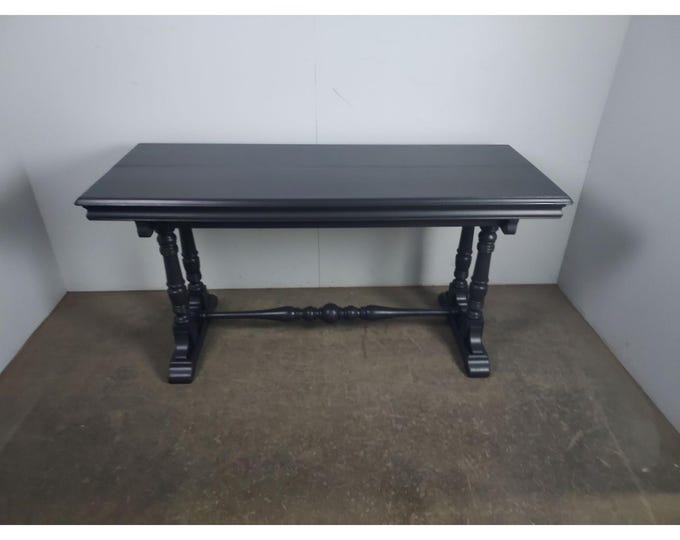 1920,s  Black Painted Trestle Table # 195565 Shipping is not a 1.00 Shipping is not free please contact us before purchase Thanks