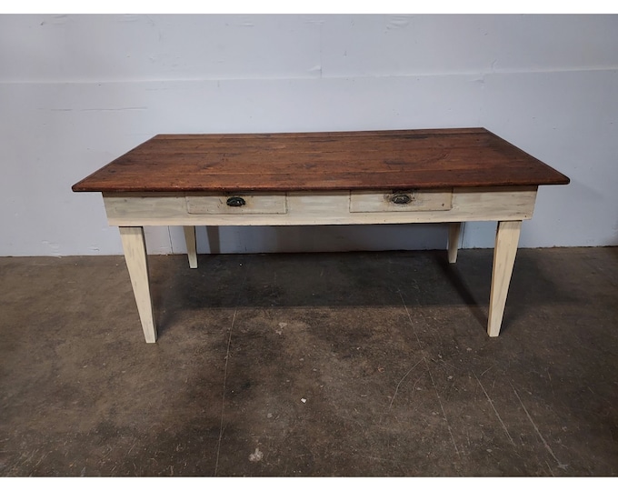 Wonderful Mid 1800's Two Drawer Kitchen Table # 189559 Shipping is not a 1.00 Shipping is not free please contact us before purchase Thanks