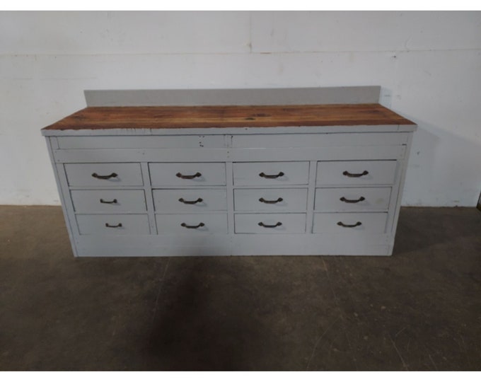 1900,s 12 Drawer Work Table / Counter # 194497 Shipping is not free please conatct us before purchase Thanks
