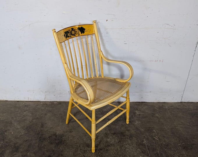 1900,s Paint Decorated Caned Seat Arm Chair # 197416 Shipping is not a 1.00 Shipping is not free please contact us before purchase Thanks