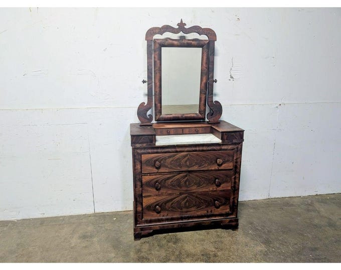 Elegant 1850,s Flamed Mahogany Three Drawer Chest Of Drawers # 198519 Shipping is not a 1.00 Shipping is not free