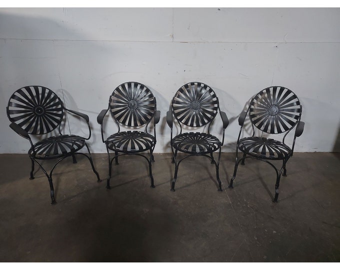 Set Of Four 1930,s Sunburst Arm Chairs # 194285 Shipping is not free please conatct us before purchase Thanks