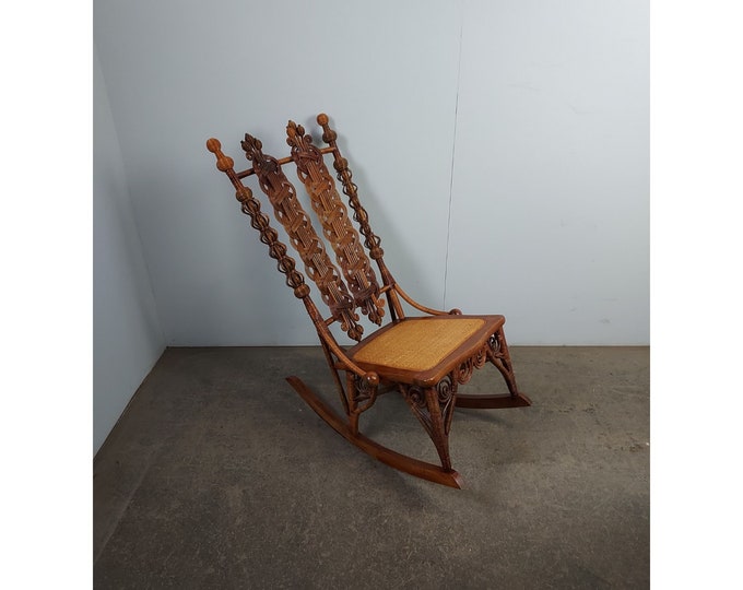Unique And Rare 1870,s Rocking Chair # 192873 Shipping is not free please conatct us before purchase Thanks