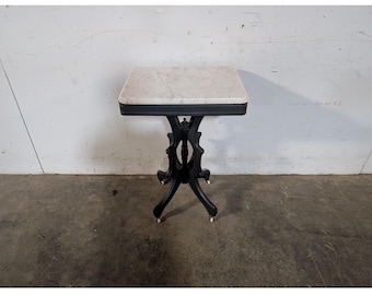 1860,s Black Painted Walnut Marble Top Table # 197442 Shipping is not a 1.00 Shipping is not free please contact us before purchase Thanks