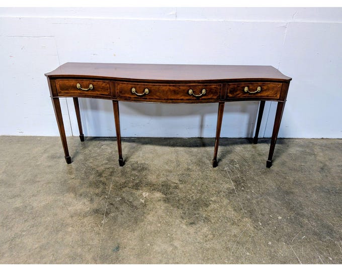 1900,s Sheraton Style Four Drawer Serpentine Console Table # 200583 Shipping is not a 1.00 Shipping is not free please contact us