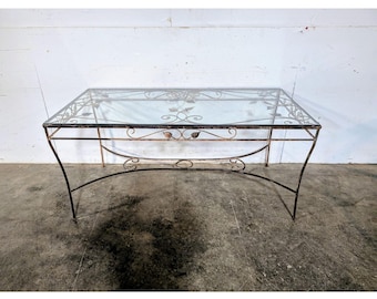 1930,s Iron And Glass Table # 197445 Shipping is not a 1.00 Shipping is not free please contact us before purchase Thanks