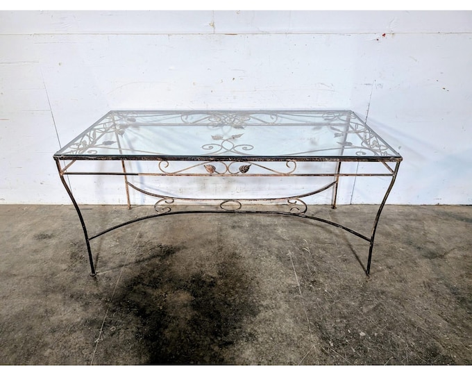 1930,s Iron And Glass Table # 197445 Shipping is not a 1.00 Shipping is not free please contact us before purchase Thanks
