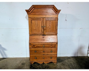 Unique 1830,,s Pine Desl With Three Lower Drawers Drop Front Desk # 197755 Shipping is not a 1.00 Shipping is not free