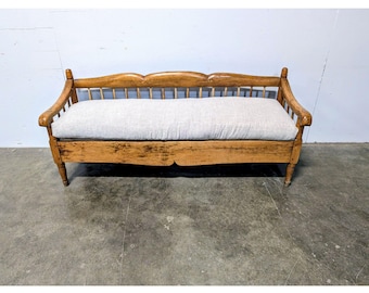 1840,s Pine Spindle Back Bench # 200445 Shipping is not a 1.00 Shipping is not free please contact us before purchase Thanks