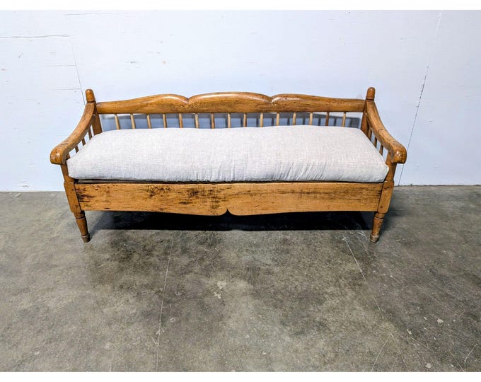 1840,s Pine Spindle Back Bench # 200445 Shipping is not a 1.00 Shipping is not free please contact us before purchase Thanks
