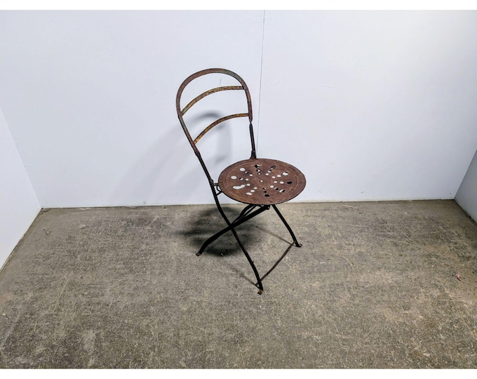 Mid 1800,s Iron Folding Chair # 200726 Shipping is not a 1.00 Shipping is not free please contact us before purchase Thanks
