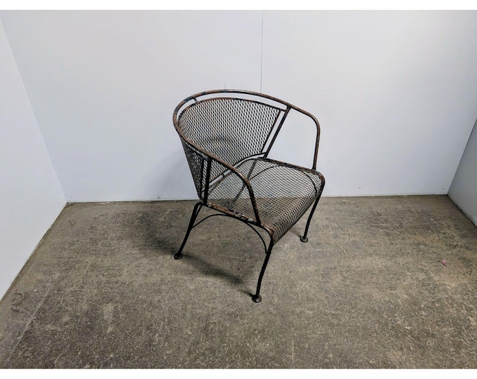 1940,s Iron And Mesh Arm Chair # 200732 Shipping is not a 1.00 Shipping is not free please contact us before purchase Thanks