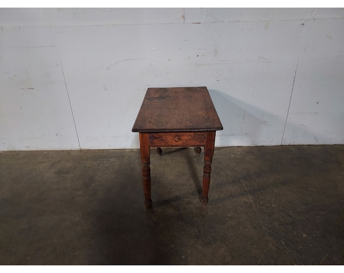 Mid 1800,s Turned Leg Table With One Drawer # 193650  Shipping is not free please conatct us before purchase Thanks